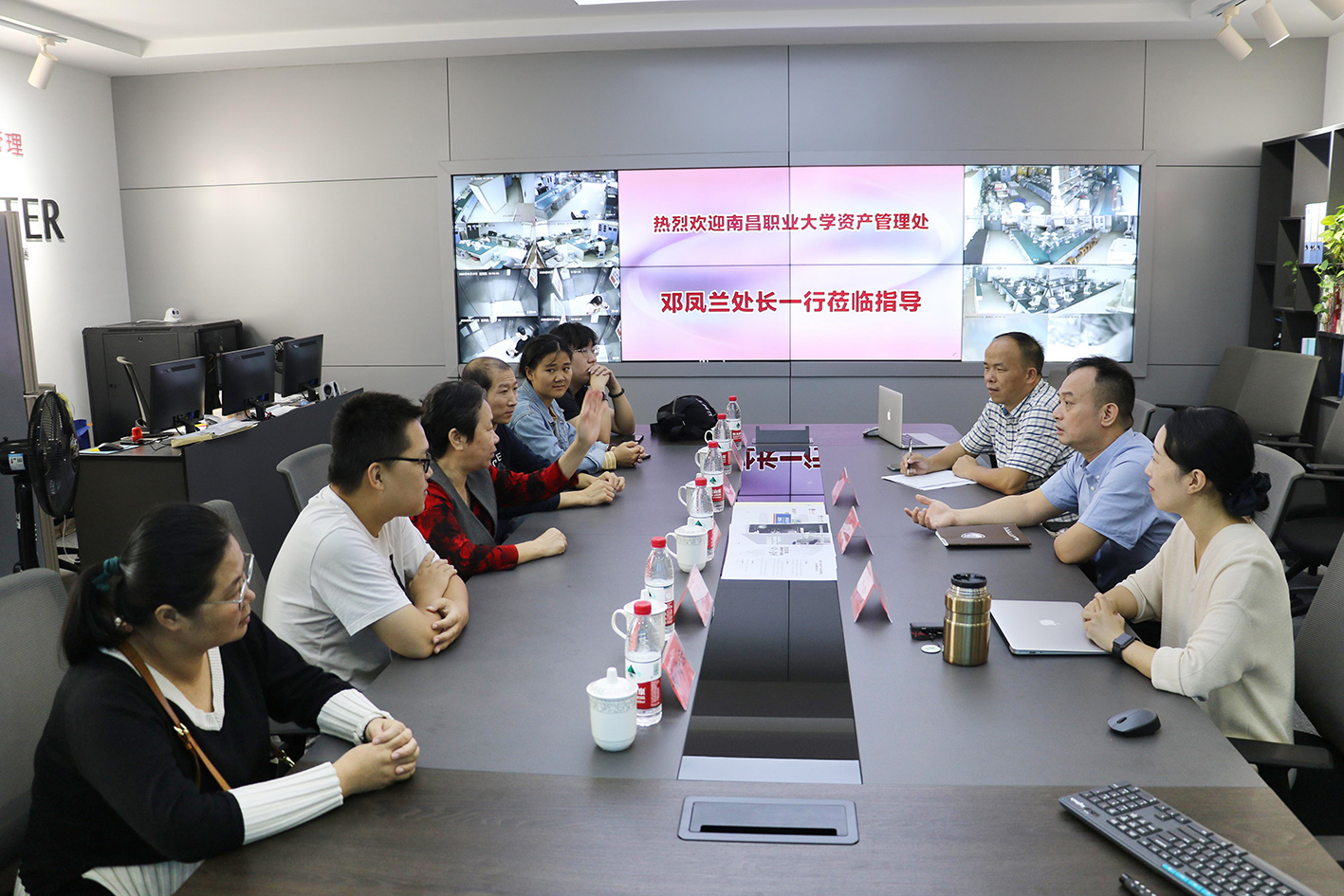 南昌职业大学资产管理处邓凤兰处长一行来我处开展调研交流